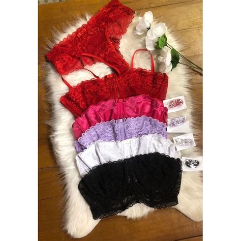 Conjunto Lary Conjunto Feminino Lingerie Conjunto Dia Dos Namorados Shopee Brasil