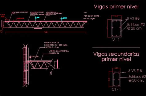 Detalle De Viga Metalica En Autocad Librería Cad