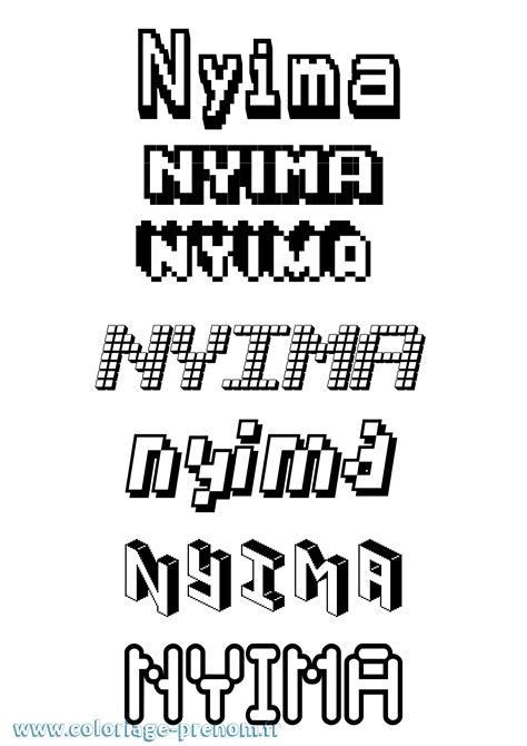 Coloriage Du Prénom Nyima à Imprimer Ou Télécharger Facilement
