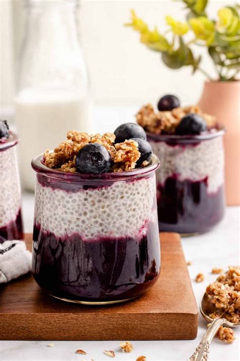 Blueberry Pie Chia Pudding Simple And Healthy Recipe