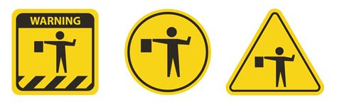 Flagger Ahead Symbol Sign Isolate On White Backgroundvector