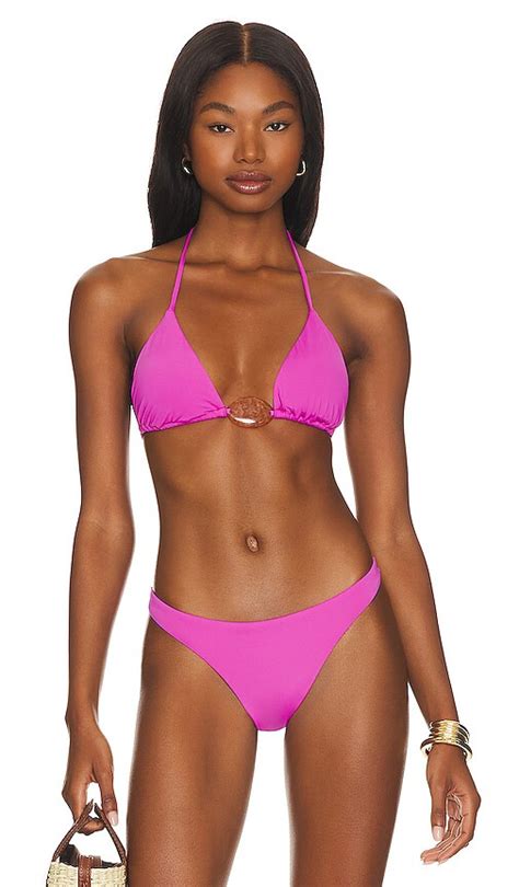 Vix Kim Triangle Bikini Top In Pink Bubblegum Editorialist