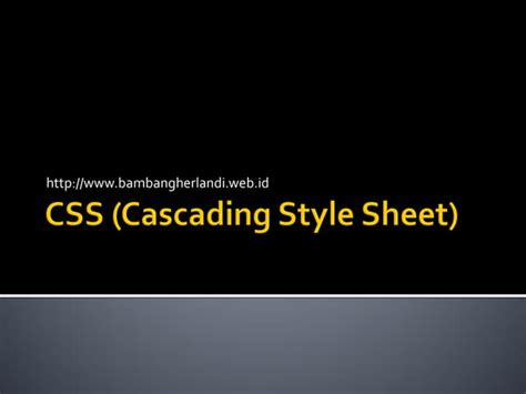 belajar css cascading style sheet