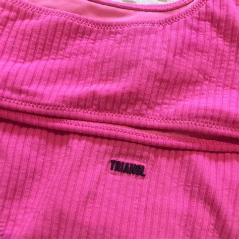 Bright Neon Pink Triangl Bikini One Strap Size Xs Depop