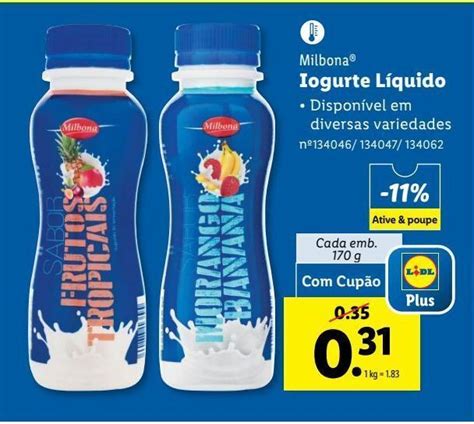 Promo O Iogurte Milbona Em Lidl