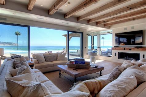 sea viewluxury modern beach house premium ai generated image