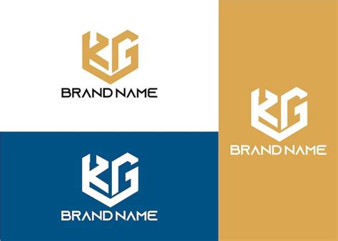 Mod Le De Conception De Logo Lettre Initiale Monogramme Moderne Kg