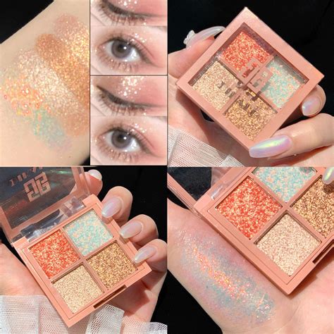 Dikalu Eye Colors Shadow Palette Glitter Pearly Eyeshadow Palette Nude Long Lasting Korean