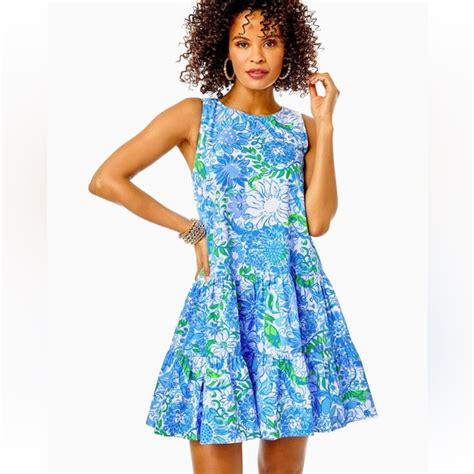 Lilly Pulitzer Dresses Lilly Pulitzer Trina Dressfrenchie Blue Suns