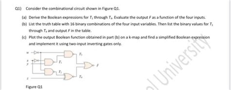 Solved 21 Consider The Combinational Circuit Shown In Chegg