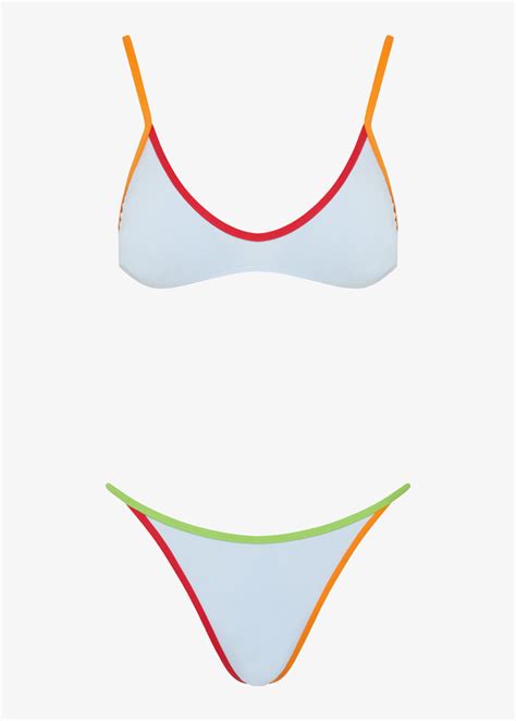 LIGHT BLUE BUSTIER BIKINI SUN ΦΛΕΡΤ