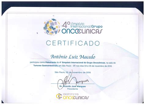 Simp Sio Grupo Oncocl Nicas Dr Macedo