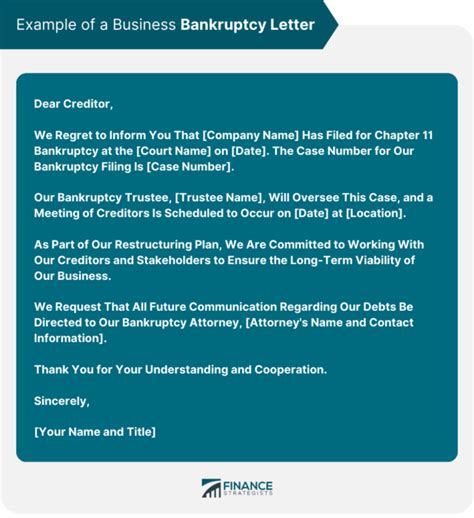 Bankruptcy Letter Definition Basics Process And Examples