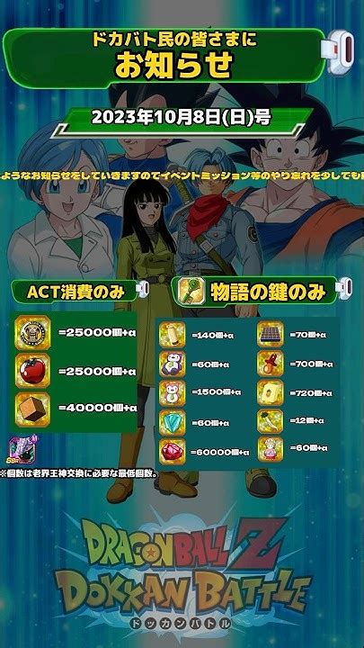 【ドッカンバトル】定時お知らせ ドカバトドッカンドッカンバトルドラゴンボールdokkanbattle ‘shortsドッカンバトル