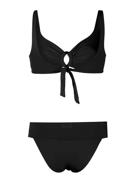 Fisico Cristina Ferrari Brassiere Bikini With Ring In Black Modesens