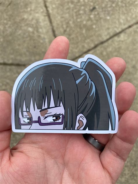 Maki Zenin Peeker Sticker Jujutsu Kaisen Etsy