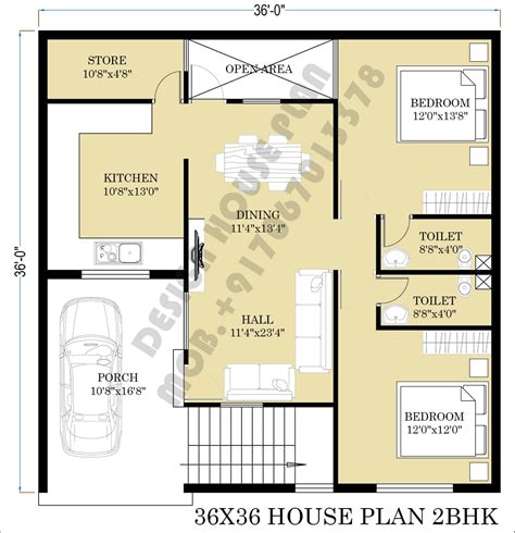 36 36 House Plan East Facing Design House Plan