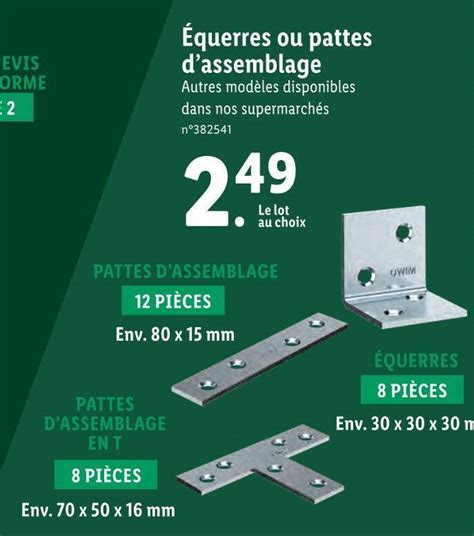 Promo Parkside Querres Ou Pattes Dassemblage Chez Lidl