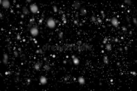 Nevadas En Fondo Negro Textura Del Bokeh De La Nieve Foto De Archivo