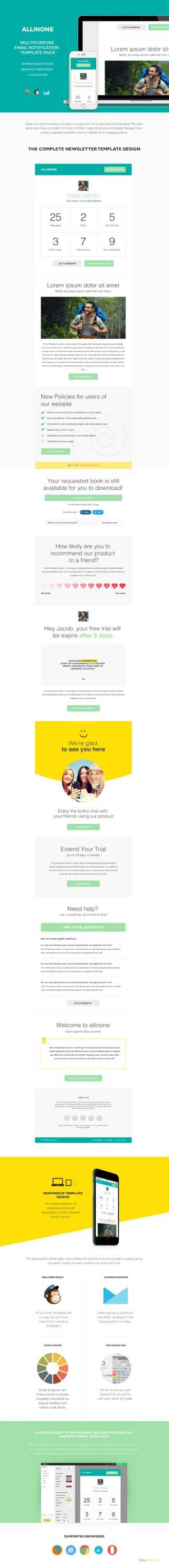 14 Email Newsletter Templates Bundle – MasterBundles