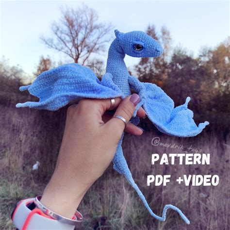 Pattern Wyvern Dragon Amigurumi Crochet Diy Tutorial In English Etsy