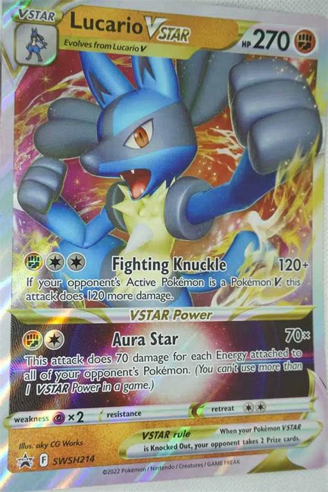 Lucario VSTAR SWSH214 Stor Pocket Monster