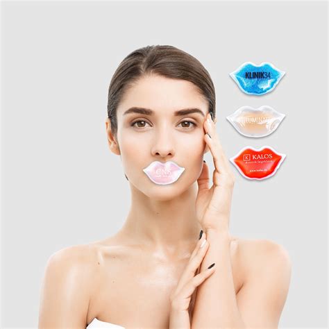 Hot Mini Lip Shaped Beauty Gel Ice Pack Lip Shape Cool Pack With Glitter Ice Pack And Hot Cold