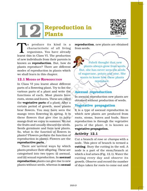 Reproduction In Plants Ncert Book Of Class 7 Science