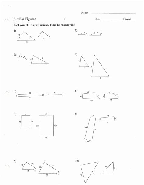 50 Proportions and Similar Figures Worksheet – Chessmuseum Template Library