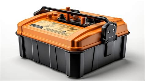 Premium Photo | Orange Tool Box on White Surface