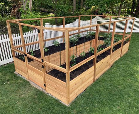 Deer Proof Cedar Complete Raised Garden Bed Kit - 8' x 16' | Garden bed ...