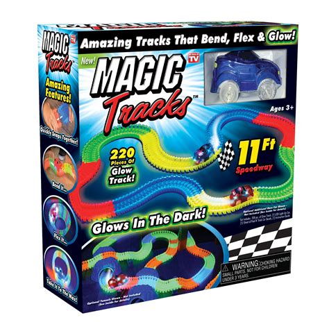 Ontel Magic Tracks Mega Set With Led Race Car And Ft Of Flexible