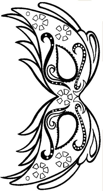 Coloriage De D Coupage Ou Scrapbooking Image Masque De Carnaval A