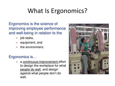 Ppt Introduction To Industrial Ergonomics Powerpoint Presentation