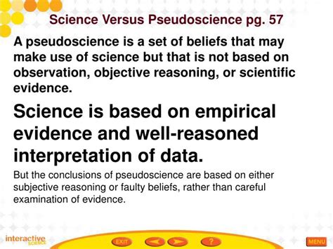 Characteristics Of Science Vs Pseudoscience