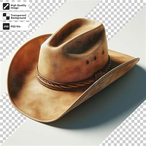 Sombrero De Vaquero Marr N Psd En Fondo Transparente Con Capa De