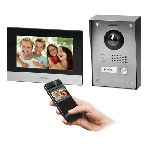 HIKVISION DS-KIS703Y-P zestaw wideodomofonowy jednorodzinny, 2-żyłowy ...