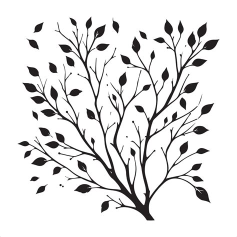 Minimal Autumn Naked Tree Vector Silhouette Vector Art At Vecteezy
