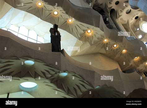 Inside Sagrada Familia Stock Photo Alamy