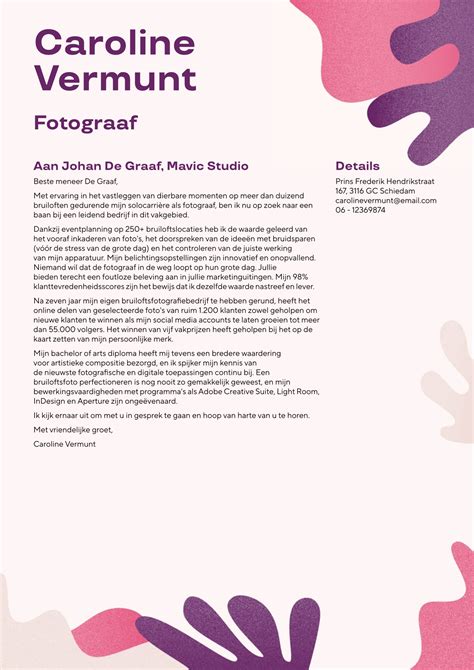 Fotograaf Sollicitatiebrief Voorbeeld Expert Tips Gratis CVster Nl