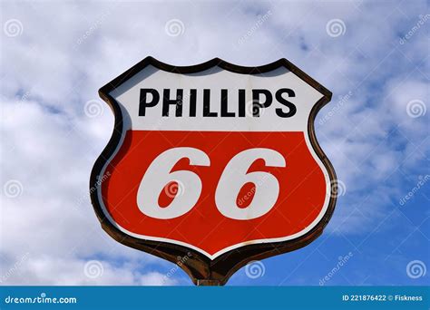 Fillips 66-benzine-teken redactionele fotografie. Image of benzine ...