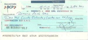 Qu Es Y C Mo Funciona Un Cheque A La Orden Per