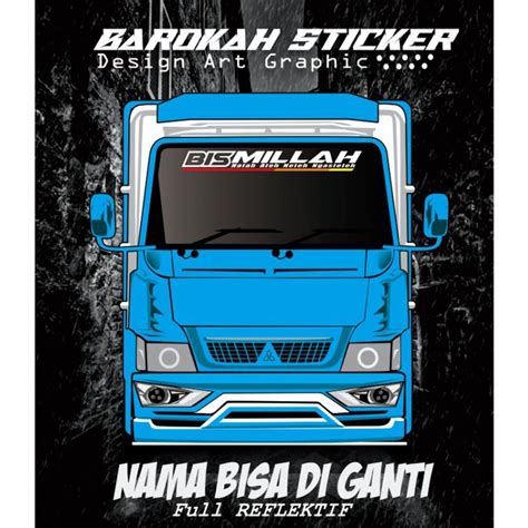 Jual Cutting Sticker Bismillah Untuk Kaca Depan Cocok Untuk Segala