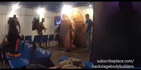 Bodybuilders Tanning Naked Backstage Bodybuilding Competition Tnaflix