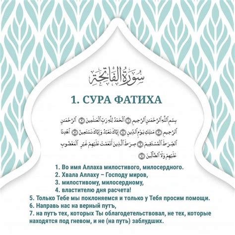 1. СУРА ФАТИХА