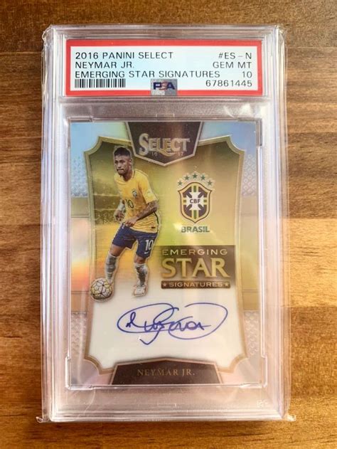 40枚限定 PSA10 Neymar Jr Panini Select Soccer 2016 17 Emerging Star