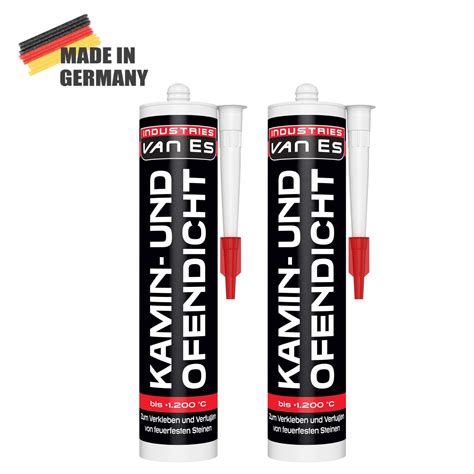 2x Kamin Ofendicht 310 Ml Reparaturdichtmasse Temperaturbeständigkeit