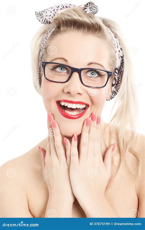 Belle Fille Blonde De Pin Up Image Stock Image Du Verticale Type