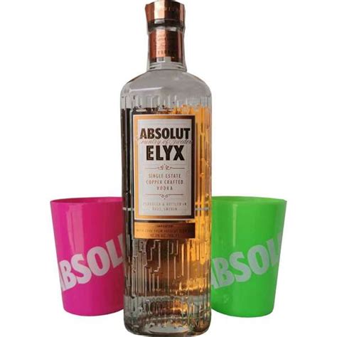 Comprar Vodka Absolut Elyx 1 Litro 2 Vasos Suecia Online Envío Gratis