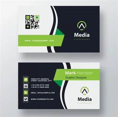 Paper And Plastic Multi Colour Visiting Cards Size 350 X 2 At Rs 17